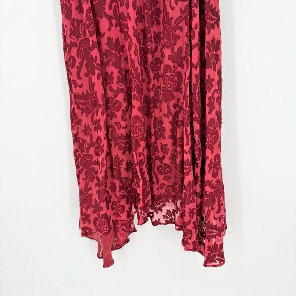 Vintage ECI NY Whimsigoth Fairy Grunge Silk Blend Velvet Burnout Cowl Dress 4 - Picture 11 of 16